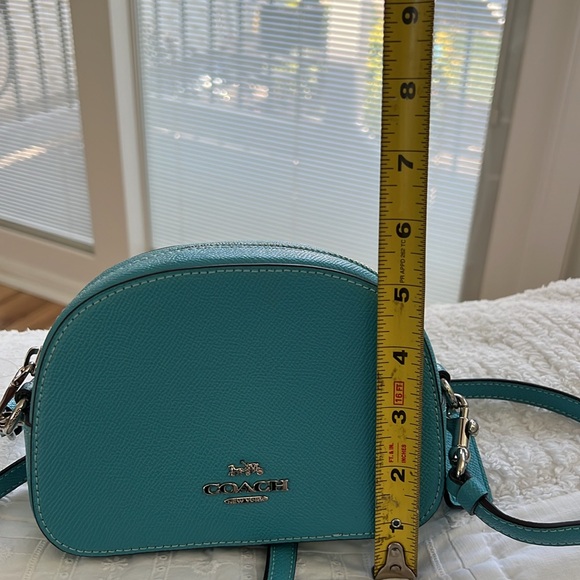 Turquoise blue Coach crossbody bag. - Picture 9 of 9